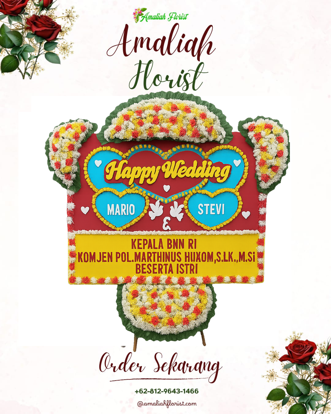 Papan Bunga Pernikahan Petir